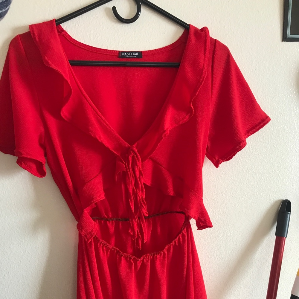 Nasty Gal red dress